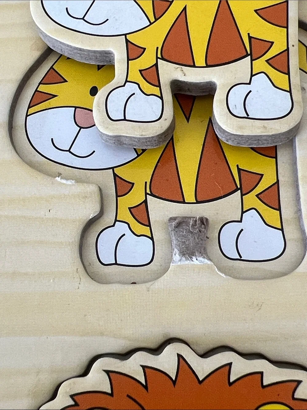 Wooden Number & Animal Puzzle Board